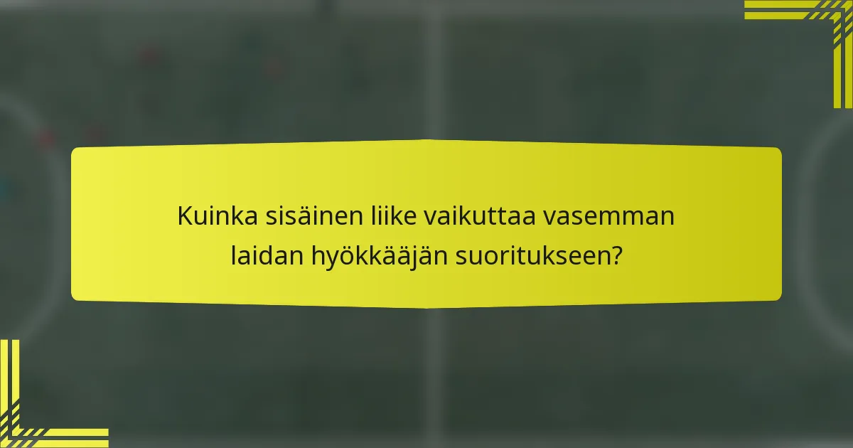 Kuinka sisäinen liike vaikuttaa vasemman laidan hyökkääjän suoritukseen?